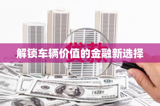 正定解锁车辆价值的金融新选择