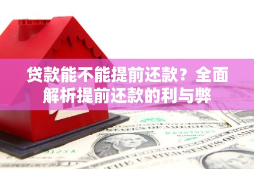 正定贷款能不能提前还款？全面解析提前还款的利与弊