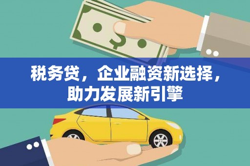 正定税务贷，企业融资新选择，助力发展新引擎