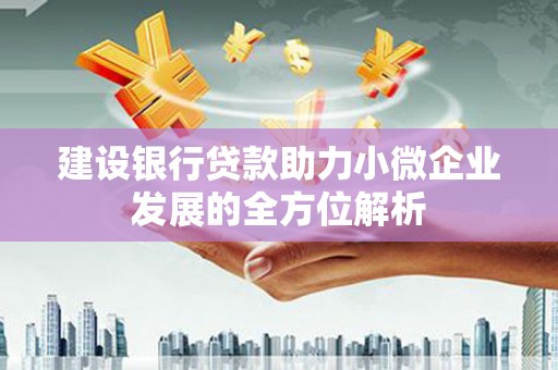 正定建设银行贷款助力小微企业发展的全方位解析