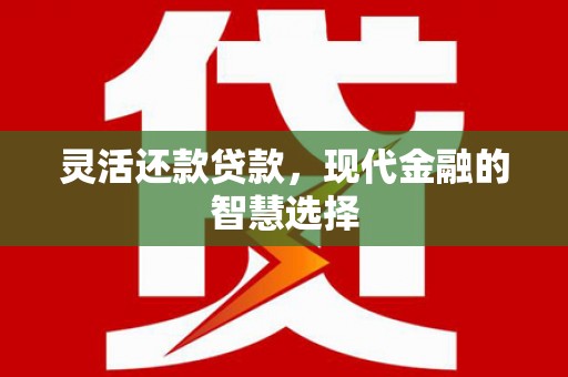 正定灵活还款贷款，现代金融的智慧选择